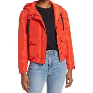 French Connection Flight Jacket in the Size Large in Orange Color